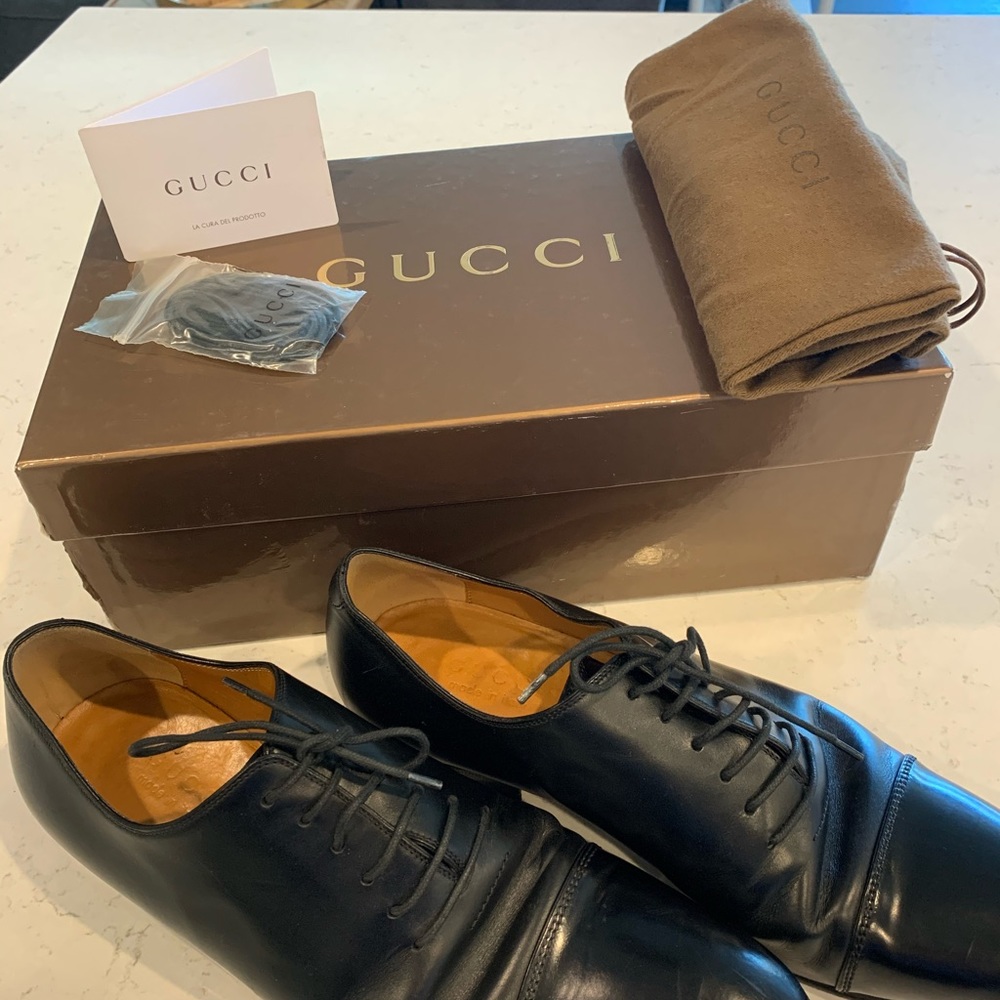 Gucci wiblendon/ florence calf in Nero size 10